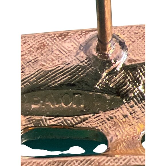 Vintage Avon Gold Tone Sled Pin Brooch Tack Pin Clear Rhinestones 1.25" Across - Picture 4 of 4